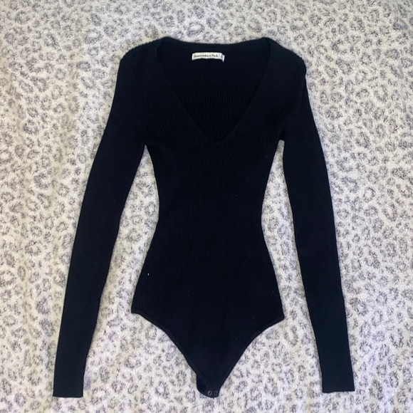 Abercrombie & Fitch Tops - A&F Ribbed V-neck Bodysuit